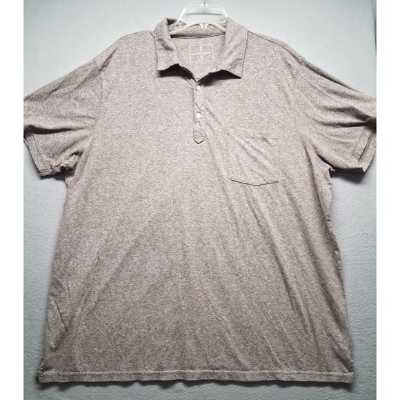 polly pocket Other - Mutual Weave Men's Short Sleeve Polo Shirt Gray Size 2XL